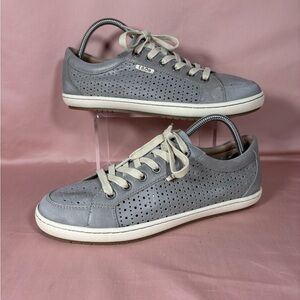Taos Jester Gray Perforated Leather Arch Support Antimicrobial Shoes Size 8.5